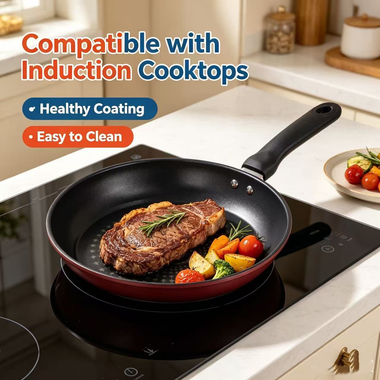 Electric Griddle Pancake - Premium Granite Non Stick Frying Pan,