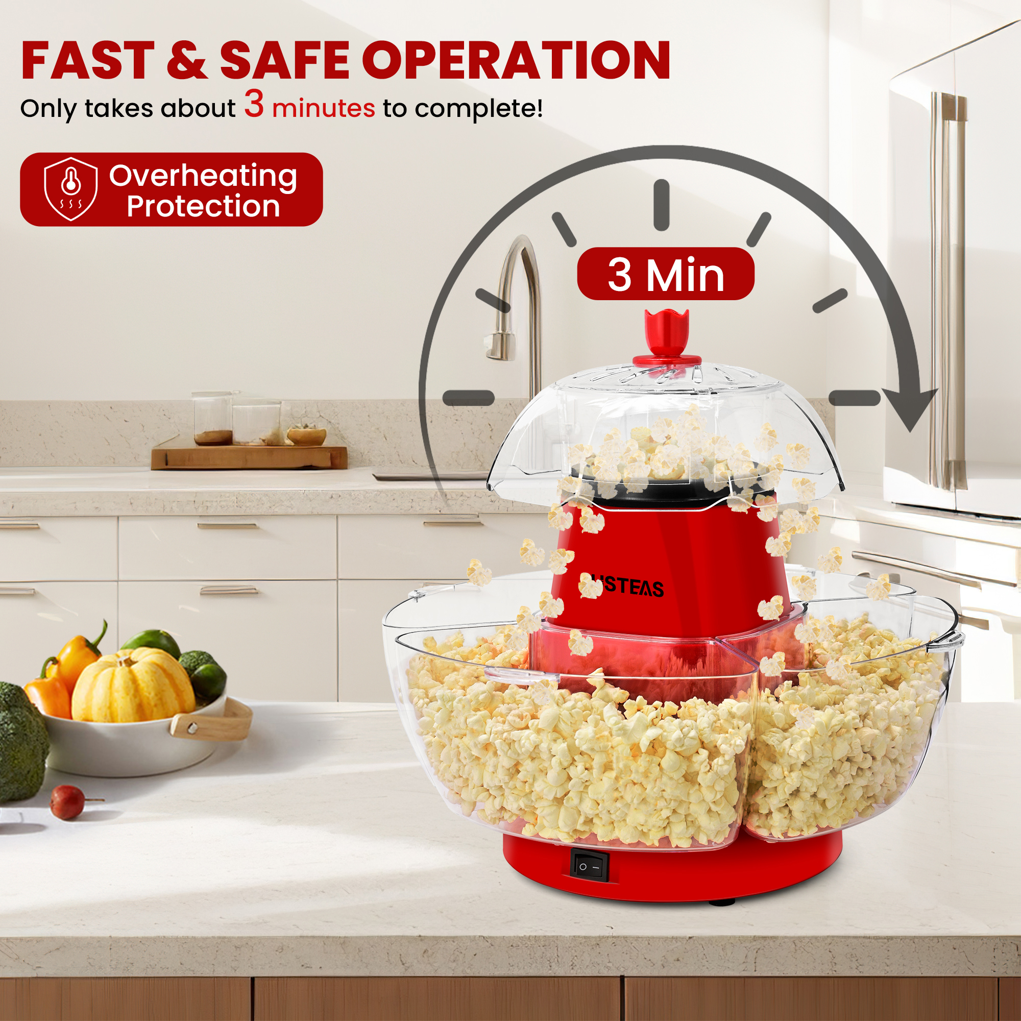 1200W Electric Hot Air Popcorn - Air Popcorn Maker 评论和价格