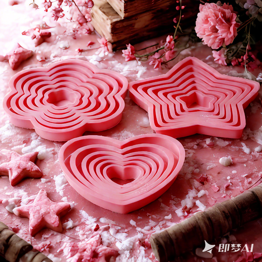 1set/3sets Pink Heart Star Flo - Kitchen Appliances Baking 评论和价格