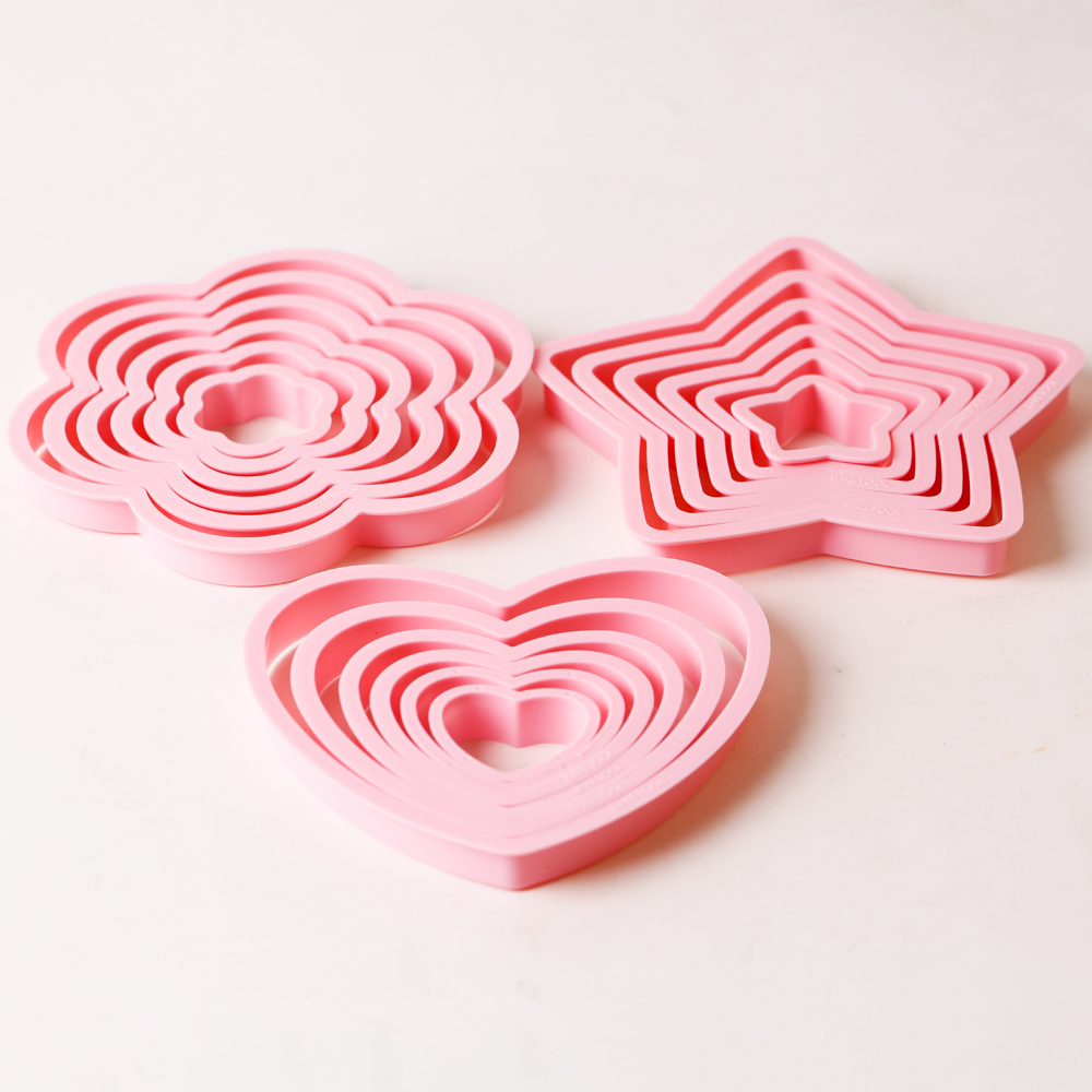 1set/3sets Pink Heart Star Flo - Kitchen Appliances Baking 评论和价格