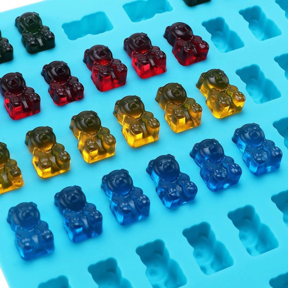 50Grids Gummy Bear Mold Silico - Kitchen Appliances Baking 评论和价格