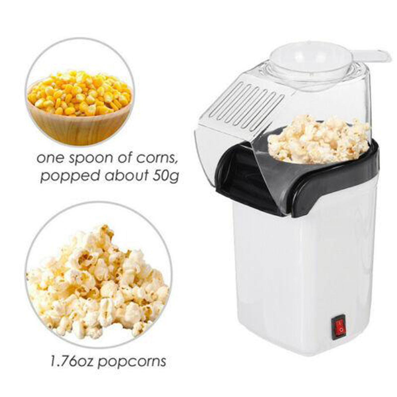 Automatic Oil free Hot Air Pop - Air Popcorn Maker 评论和价格