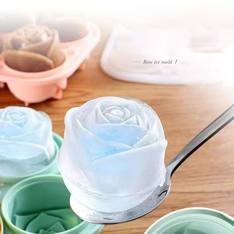 3D Rose Ice Molds 4 Holes Ice  - Kitchen Appliances Brand 评论和价格