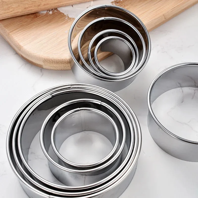 5PCS Round Stainless Steel Bis - Kitchen Appliances Baking 评论和价格