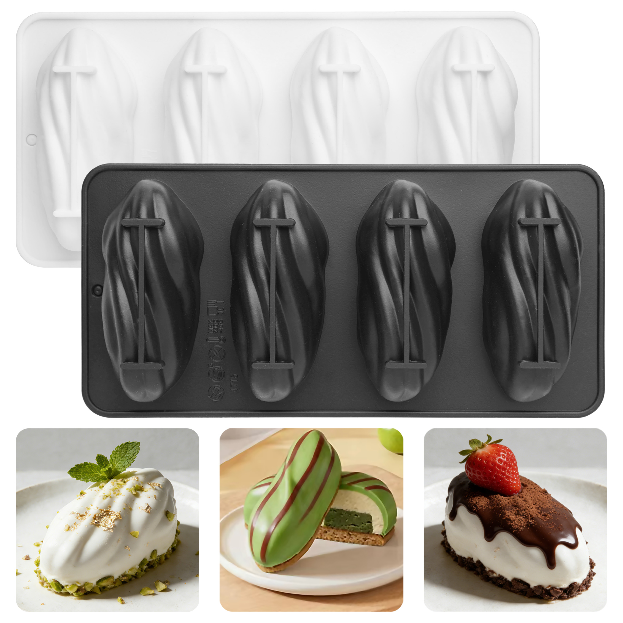 4-Cell Pistachios Design Silic - Kitchen Appliances Baking 评论和价格