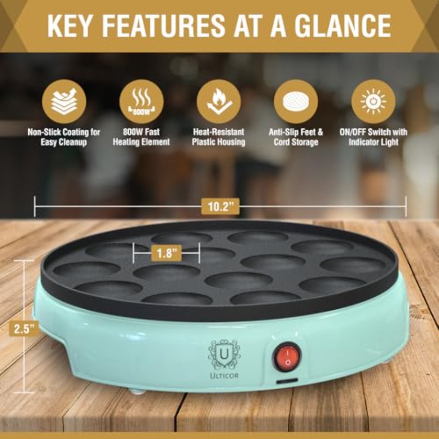 Mini Pancake Maker 14-Hole Ele - Electric Griddle Pancake 评论和价格