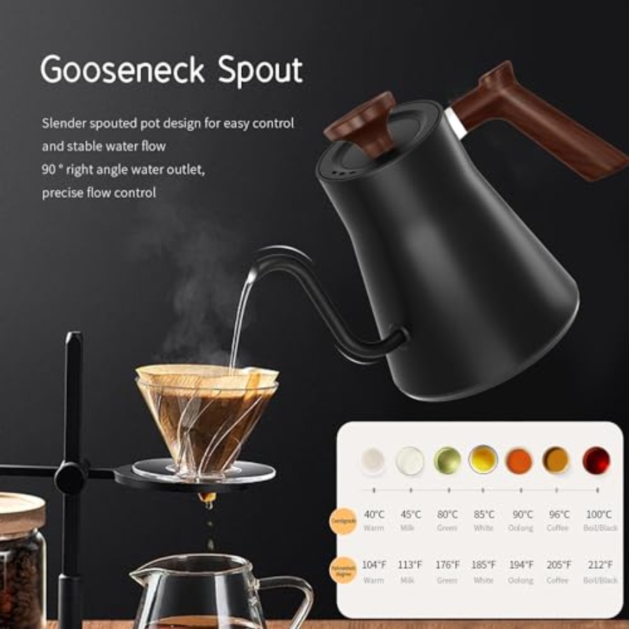 Electric Gooseneck Kettle with - Electric Kettle Gooseneck 评论和价格